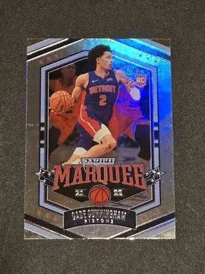 Cade Cunningham basketball trading card from Panini Chronicles 2021-22 Panini Chronicles series