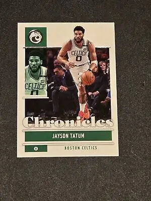 Jayson Tatum basketball card from Panini Chronicles 2021-22 with Jayson Tatum Bronze
