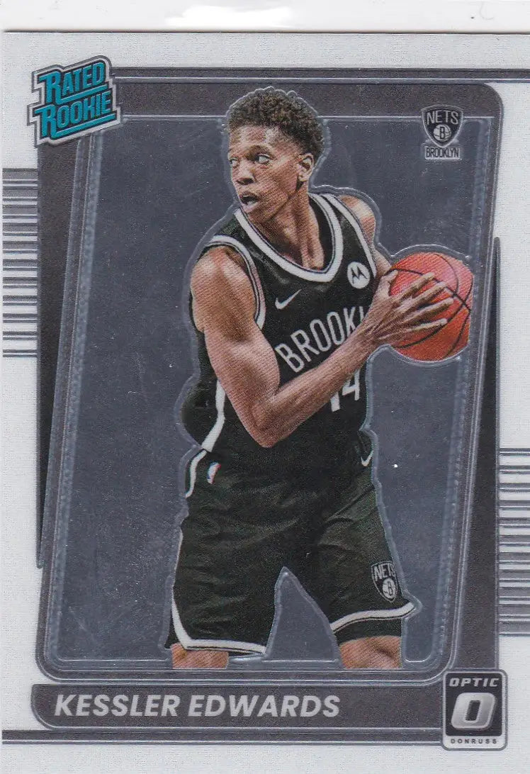Basketball trading card of Kessler Edwards Rated Rookie in Panini Donruss Optic design