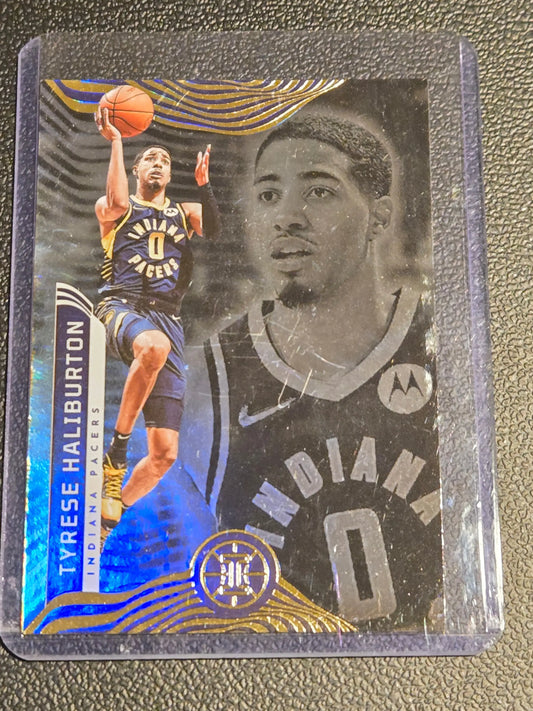 Tyrese Haliburton basketball card from Panini Illusions 2021-22 series