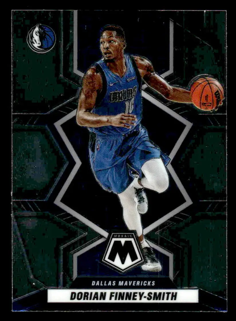 Basketball trading card of Dorian Finney-Smith from Dallas Mavericks in Panini Mosaic series