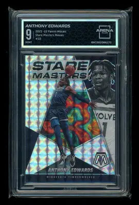 2021-22 Panini Mosaic Stare Masters Mosaic Anthony Edwards basketball card