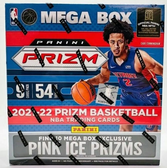 2021-22 Panini Prizm Basketball Mega Box with Pink Ice Prizms and Ice Prizms