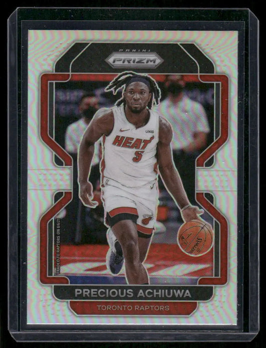 Basketball trading card featuring Precious Achiuwa of Toronto Raptors from Panini Prizm Basketball