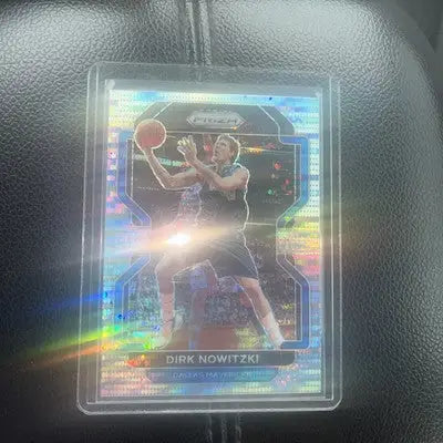 Dirk Nowitzki basketball card from Panini Prizm Pulsar Prizm series