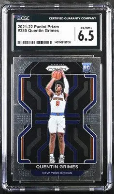 Graded Prizm Quentin Grimes basketball card 2021-22 Panini Prizm Quinten Grimes