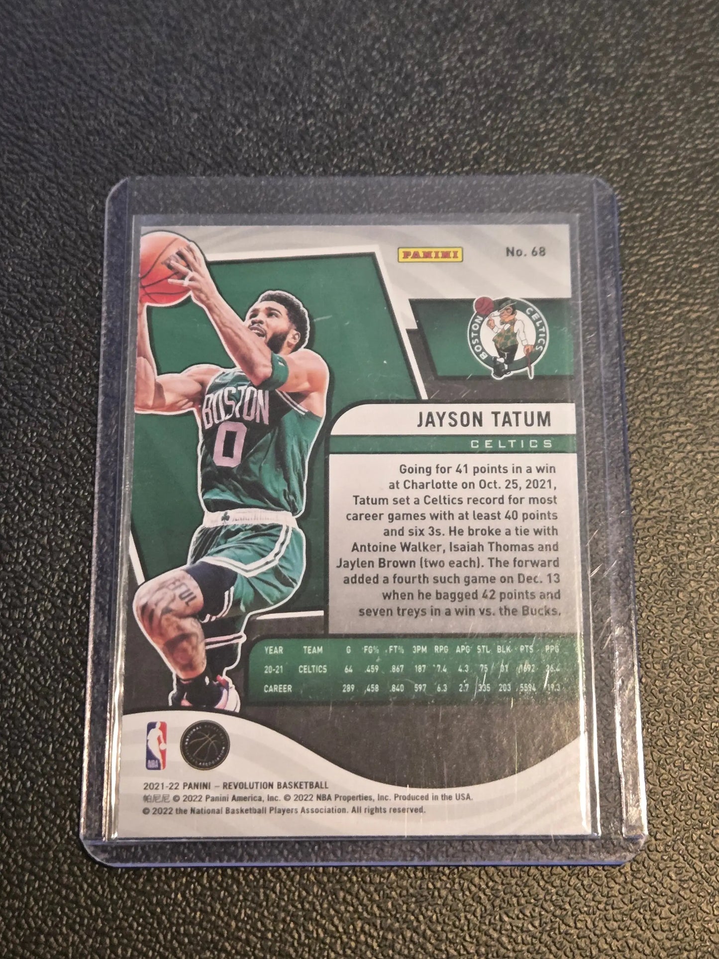 2021-22 Panini Revolution Jayson Tatum rookie card for basketball collectors
