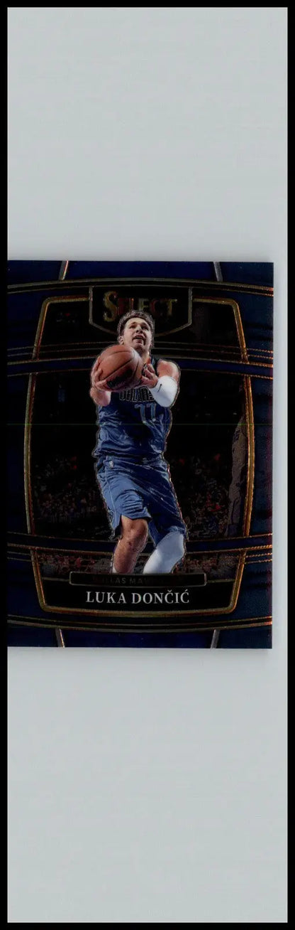 Luka Doncic Blue basketball card from Panini Select 2021-22 Dallas Mavericks