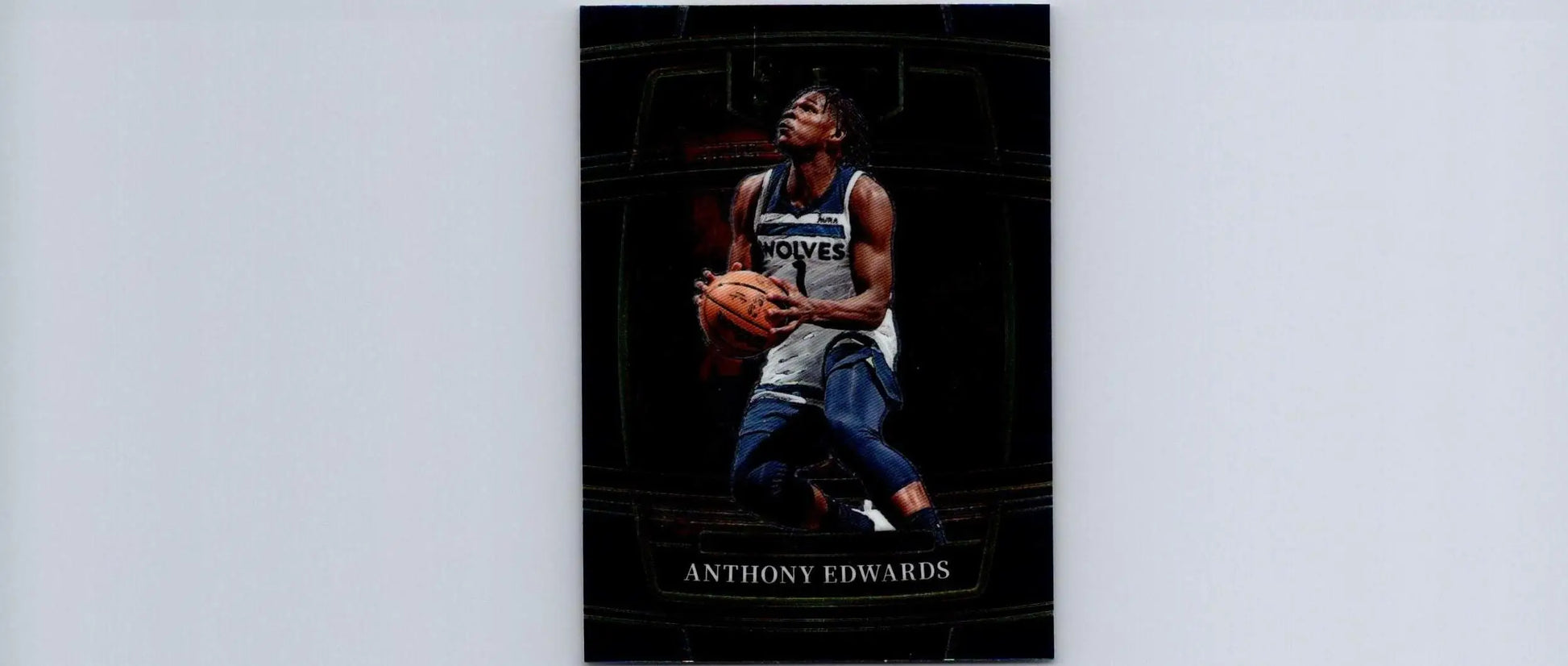 Anthony Edwards basketball card from 2021-22 Panini Select Blue Prizms collection