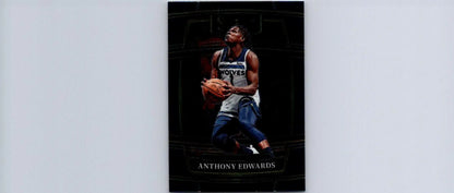 Anthony Edwards basketball card from 2021-22 Panini Select Blue Prizms collection