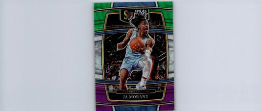 Ja Morant basketball card featuring Green White Purple Prizms from Panini Select 2021-22