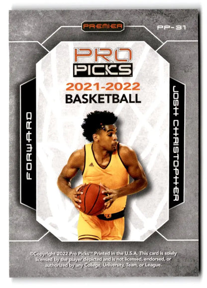 2021-22 Pro Picks Premier #PP-31 Josh Christopher - Trading Card