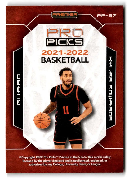 2021-22 Pro Picks Premier #PP-37 Kyler Edwards - Trading Card
