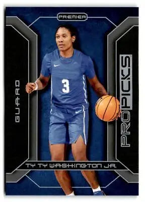 TyTy Washington Jr. basketball card from 2021-22 Pro Picks Premier #PP-47