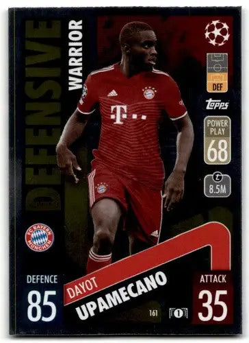 Original gloss Dayot Upamecano trading card from 2021-22 Topps Match Attax UEFA Champions League