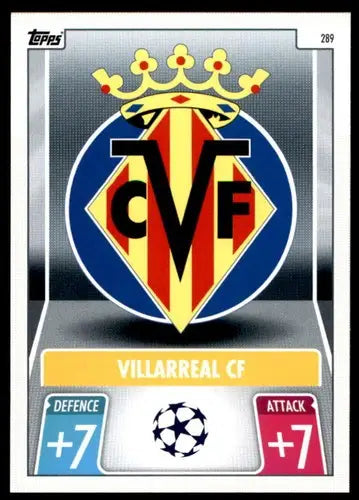 Villarreal CF trading card from 2021-22 Topps Match Attax UEFA Champions League set