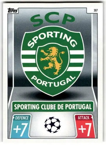 Sporting Clube de Portugal trading card from 2021-22 Topps Match Attax UEFA Champions League