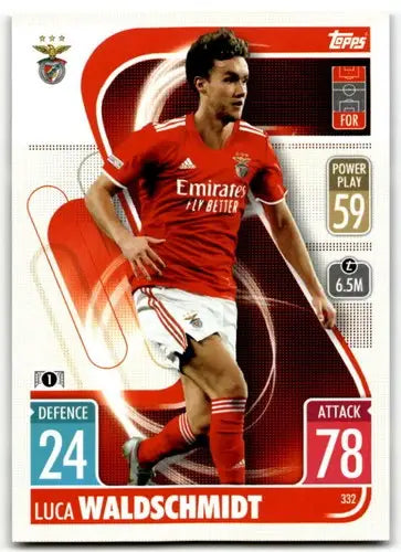 2021-22 Topps Match Attax UEFA Champions League Luca Waldschmidt trading card with original gloss