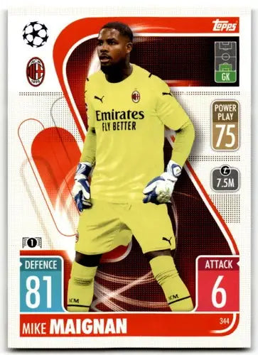 Original gloss 2021-22 Topps Match Attax Mike Maignan UEFA Champions League sports cards