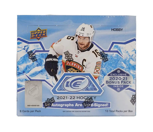 Upper Deck Ice Hockey Hobby Box featuring base set, Ice Premiers, and Exquisite Collection