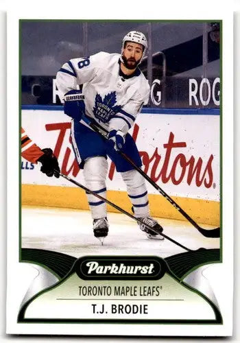 2021-22 Upper Deck Parkhurst T.J. Brodie hockey card Maple Leafs NM-MT