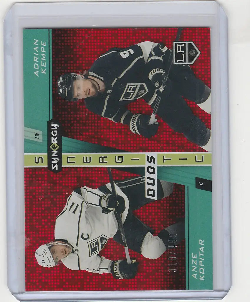 Hockey trading card of Anze Kopitar and Adrian Kempe from Upper Deck Synergy SD2