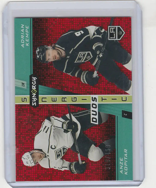 Hockey trading card of Anze Kopitar and Adrian Kempe from Upper Deck Synergy SD2