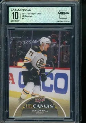 2021-22 Upper Deck UD Canvas Taylor Hall #C7 Ice Hockey Arena Club 10