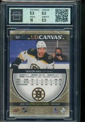 2021-22 Upper Deck UD Canvas Taylor Hall #C7 Ice Hockey Arena Club 10