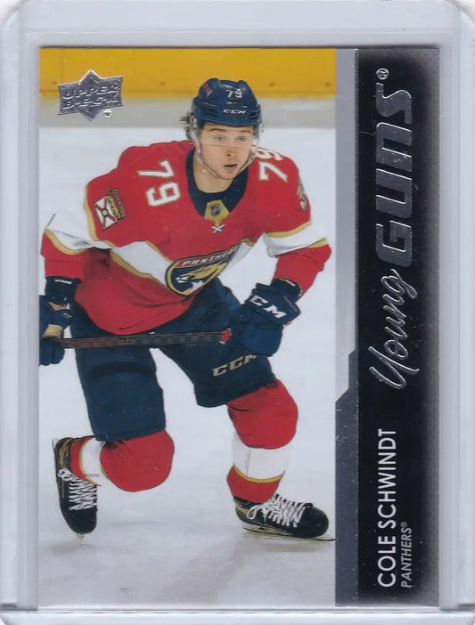 Hockey trading card of Cole Schwindt from Upper Deck Young Guns for Florida Panthers