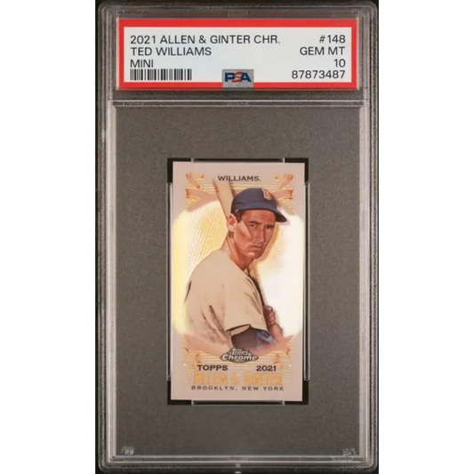 2021 Allen and Ginter Chrome Minis Refractor #148 Ted Williams PSA 10 GEM MINT R