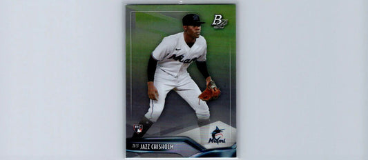 Jazz Chisholm 2021 Bowman Platinum #24 trading card showcasing the rising star