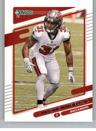 Antoine Winfield Jr. 2021 Donruss football card featuring original gloss Buccaneers design