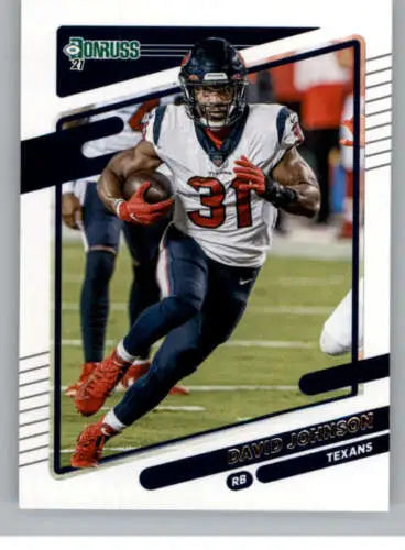 2021 Donruss #165 David Johnson NM-MT Texans football card with original gloss quality