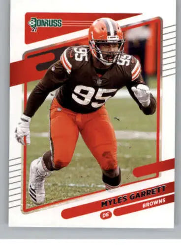 Myles Garrett football card 2021 Donruss #199 with original gloss, NM-MT Browns