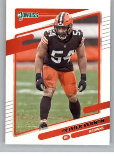 Olivier Vernon football card 2021 Donruss #202 NM-MT Browns with original gloss