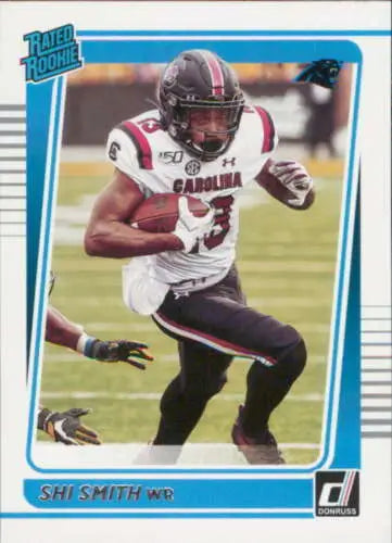 Shi Smith rookie card from 2021 Donruss NM-MT featuring original gloss for collectors