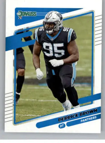 2021 Donruss #43 Derrick Brown NM-MT Panthers football card with original gloss features
