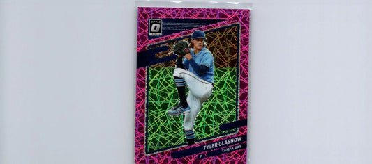 Tyler Glasnow baseball card from 2021 Donruss Optic Pink Velocity #/249