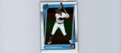 Jazz Chisholm 2021 Donruss Optic #58 baseball trading card featuring vibrant colors