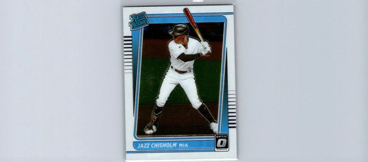 Jazz Chisholm 2021 Donruss Optic #58 baseball trading card featuring vibrant colors