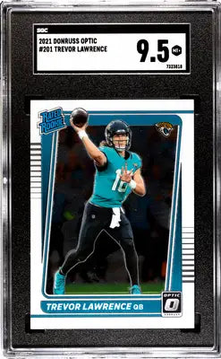 Graded A Trevor Lawrence Rookie Football Card from 2021 Donruss Optic Trevor Lawrence series