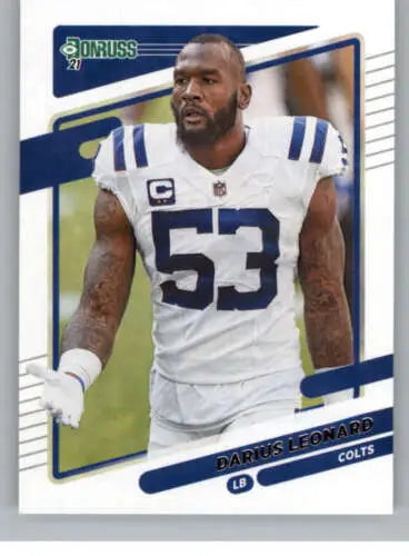Darius Leonard football card 2021 Donruss Photo Variation NM-MT Colts original gloss