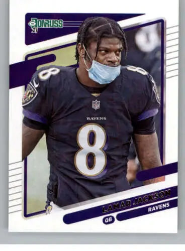 Lamar Jackson 2021 Donruss Photo Variation #239 football card with original gloss finish
