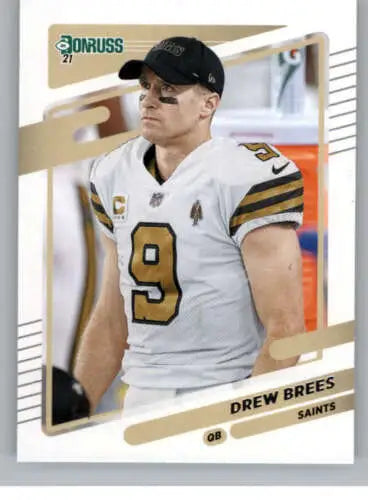 Drew Brees 2021 Donruss Photo Variation football card with original gloss NM-MT Saints