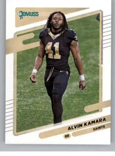 Alvin Kamara 2021 Donruss Photo Variation football card with original gloss NM-MT Saints