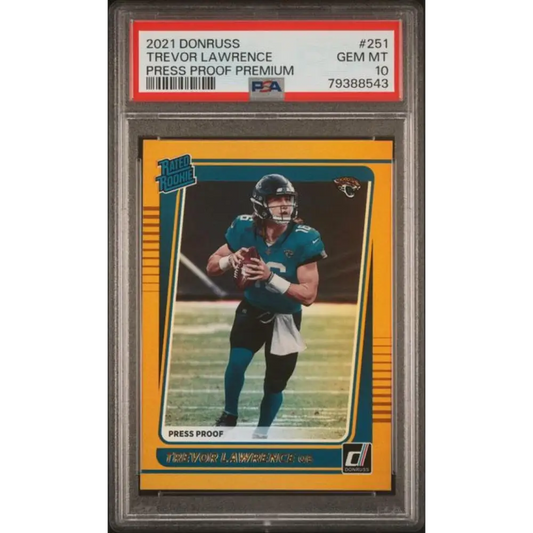 2021 Donruss Press Proof Premium #251 Trevor Lawrence PSA 10 GEM MINT RC Rookie Jacksonville Jaguars Football Card