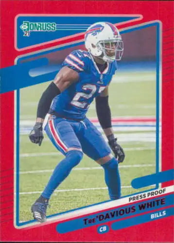 2021 Donruss Press Proof Red Tre’Davious White NM-MT football card with original gloss