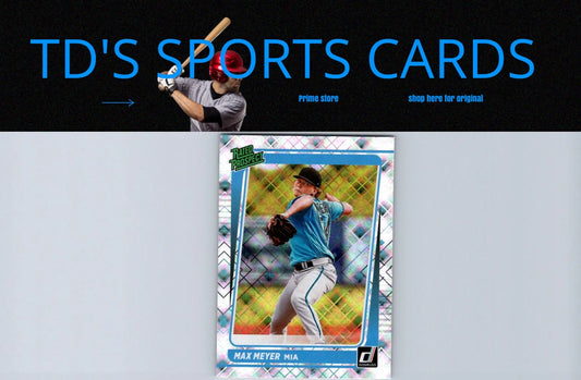 Max Meyer baseball card from 2021 Donruss RP7 Max Meyer Rated Prospects Diamond