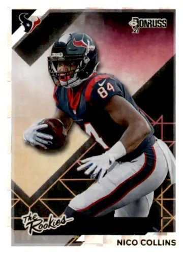Nico Collins football card from 2021 Donruss The Rookies with original gloss finish